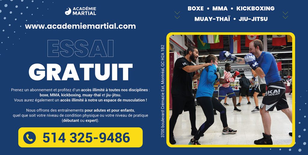 Promotion essai gratuit - Académie Martial à Montréal